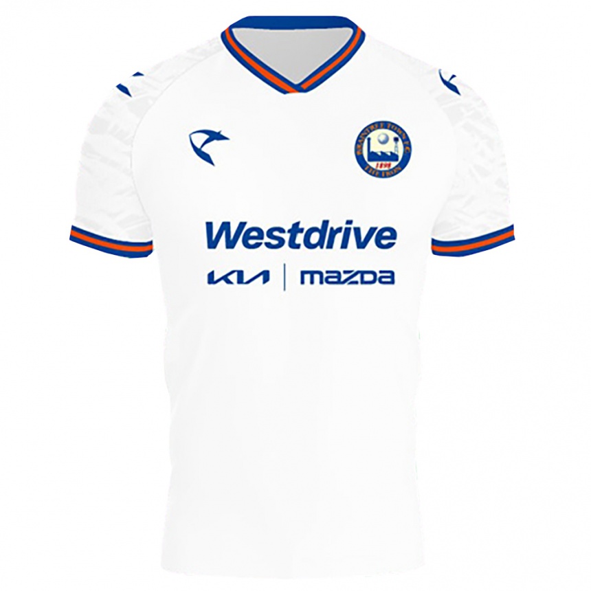 נשים כדורגל השם שלך #0 לבן כחול הרחק ג'רזי 2025/26