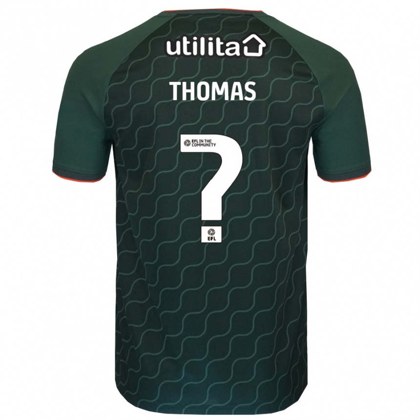 ילדים כדורגל Lucas Thomas #0 ירוק כהה חולצת שוער 2025/26