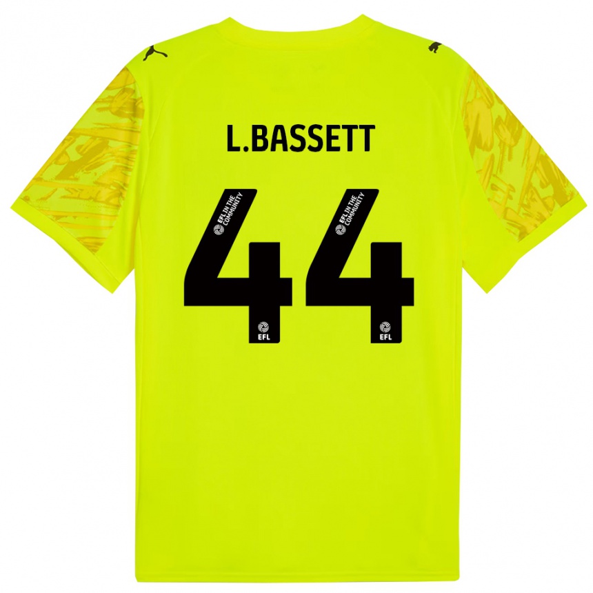 ילדים כדורגל Louis Bassett #44 ירוק פלורסנט שחור חולצת שוער 2025/26