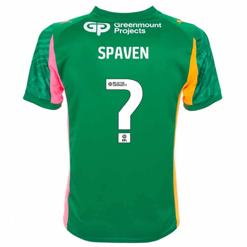 ילדים כדורגל Jake Spaven #0 ירוק ורוד כתום חולצת שוער 2025/26