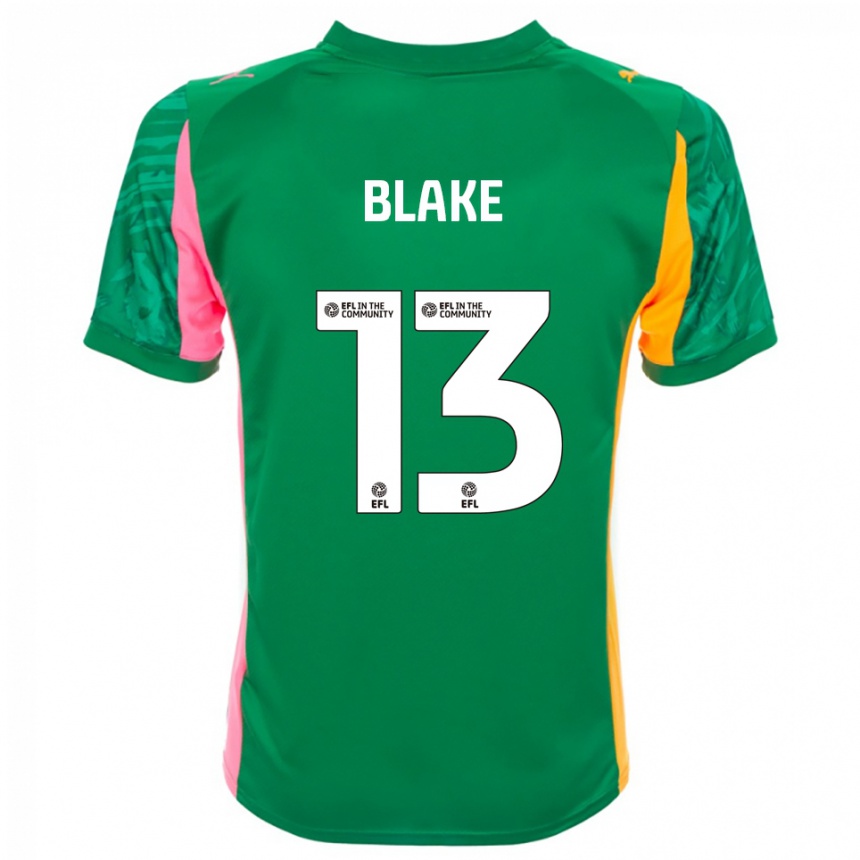 ילדים כדורגל Billy Blake #13 ירוק ורוד לבן חולצת שוער 2025/26