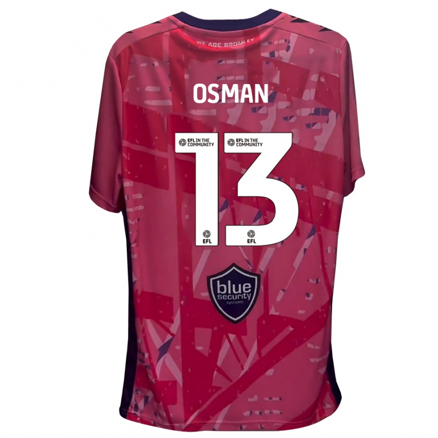 ילדים כדורגל Cemal Osman #13 ורוד לבן חולצת שוער 2025/26