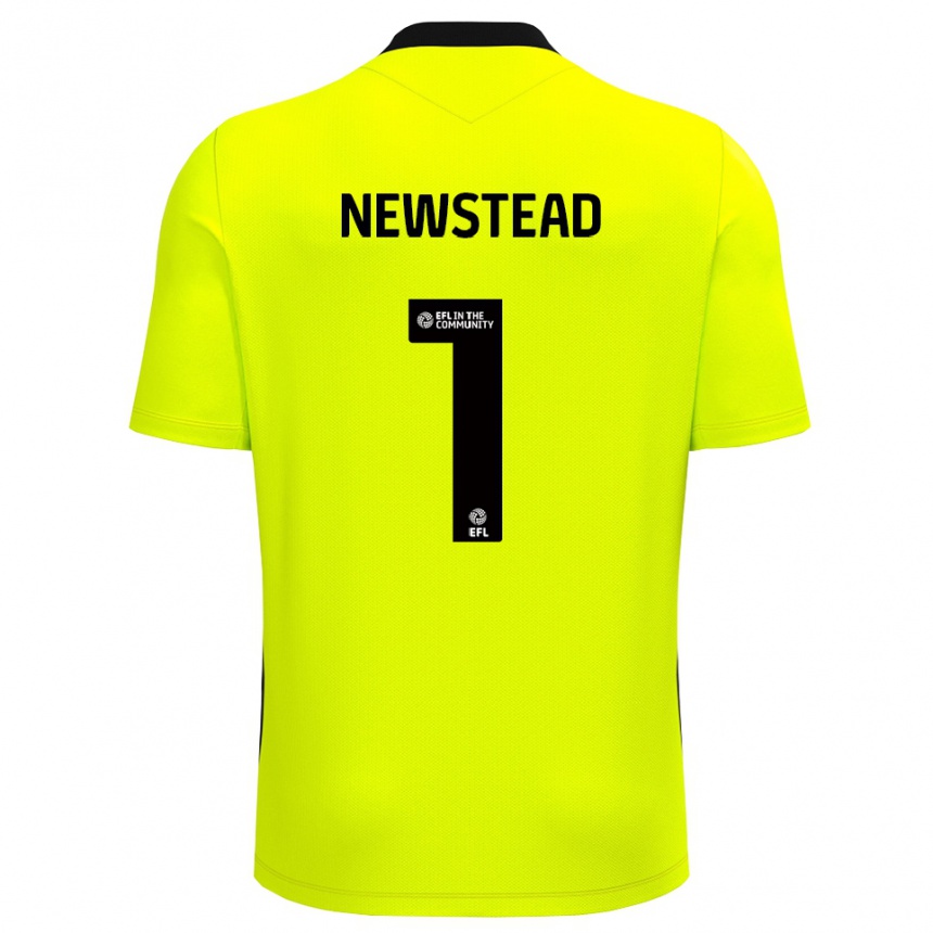 ילדים כדורגל Jamie-Louise Newstead #1 שחור צהוב חולצת שוער 2025/26