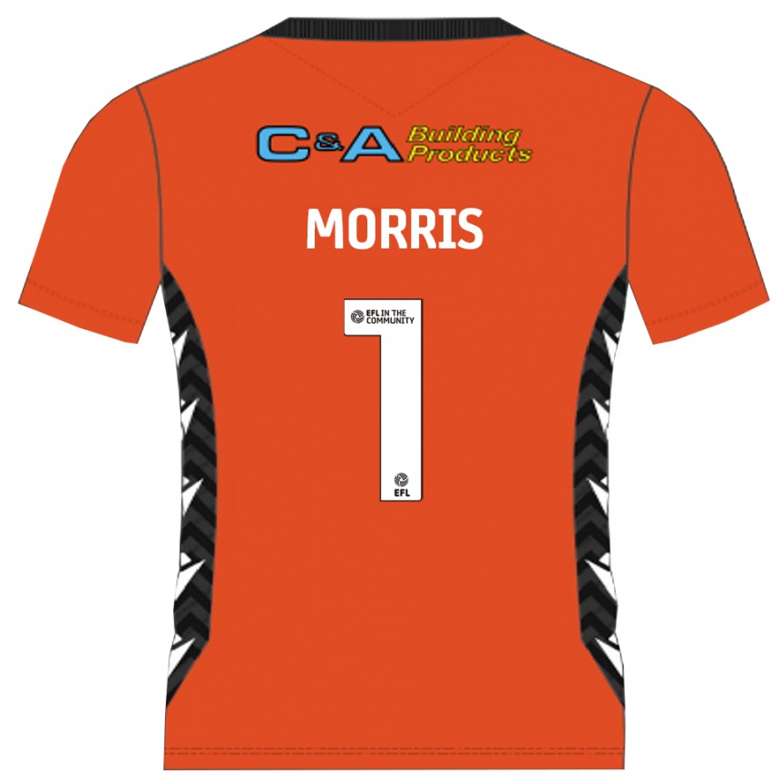 ילדים כדורגל גלן מוריס #1 שחור כתום חולצת שוער 2025/26