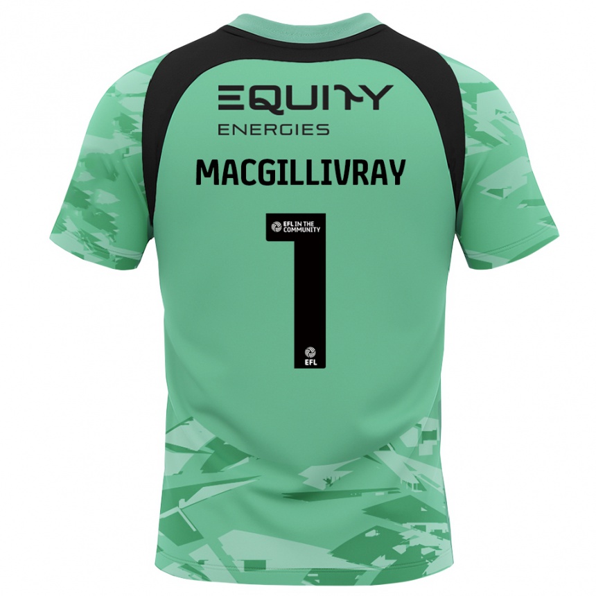 ילדים כדורגל קרייג מקגיליבריי #1 אפור ירוק בהיר חולצת שוער 2025/26