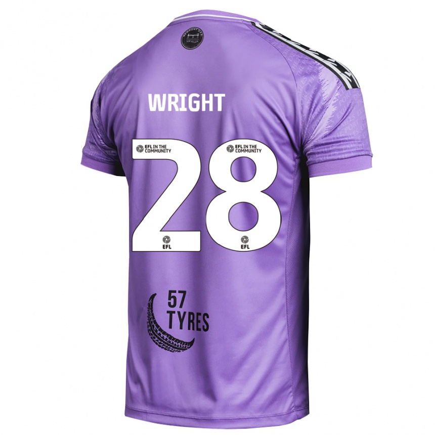 ילדים כדורגל ג'ורדן רייט #28 סגול בהיר חולצת שוער 2025/26