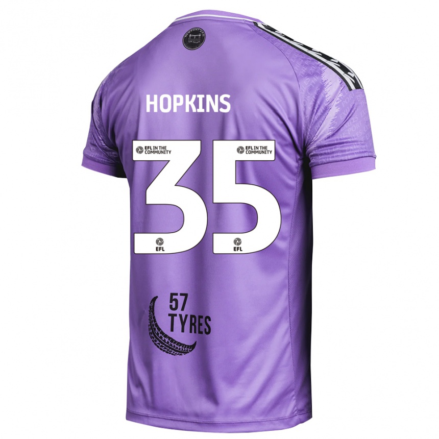 ילדים כדורגל Bailey Hopkins #35 סגול בהיר חולצת שוער 2025/26