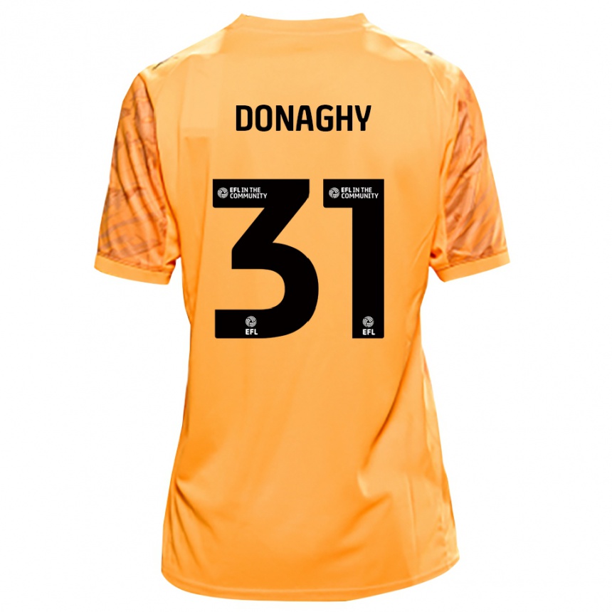 ילדים כדורגל Tom Donaghy #31 שחור כתום חולצת שוער 2025/26