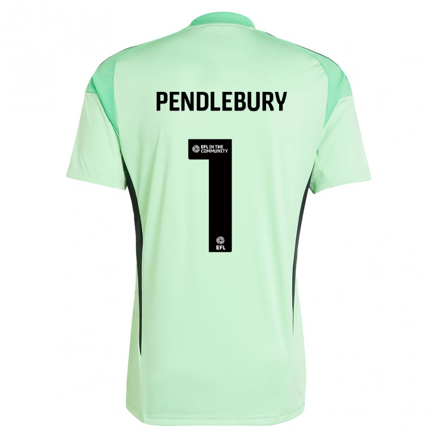 ילדים כדורגל Izzy Pendlebury #1 שחור ירוק בהיר חולצת שוער 2025/26