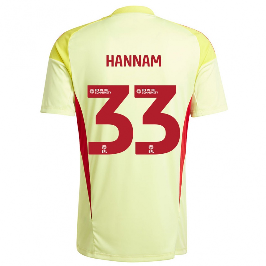 ילדים כדורגל Shawna Hannam #33 צהוב חיוור חולצת שוער 2025/26