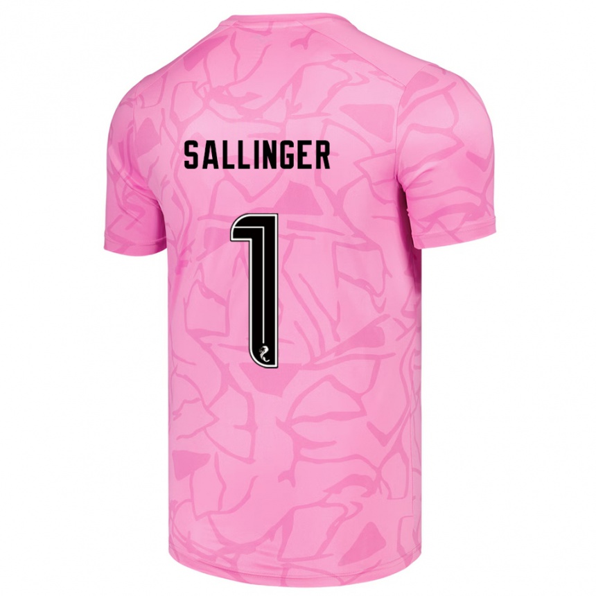 ילדים כדורגל רפאל זלינגר #1 שחור ורוד חולצת שוער 2025/26