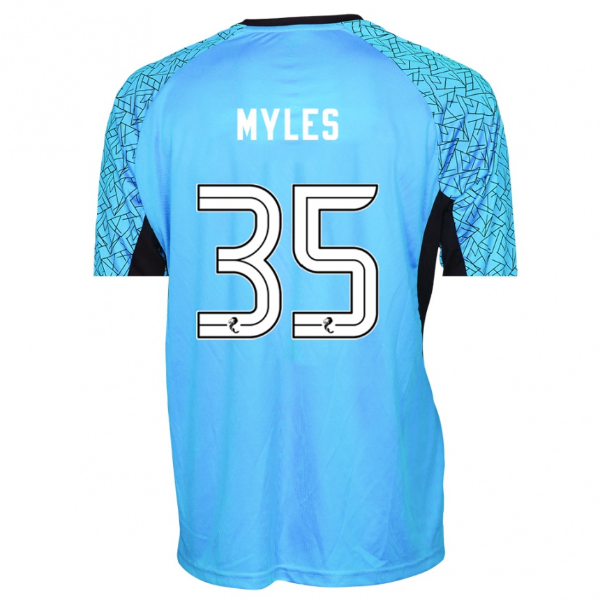 ילדים כדורגל Evan Myles #35 כחול שחור חולצת שוער 2025/26