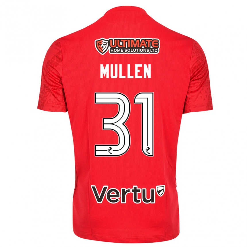 ילדים כדורגל Ryan Mullen #31 לבן אדום חולצת שוער 2025/26