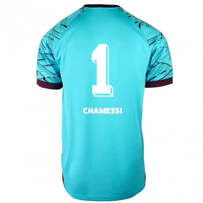 ילדים כדורגל Ian Chamessi #1 תכלת סגול חולצת שוער 2025/26