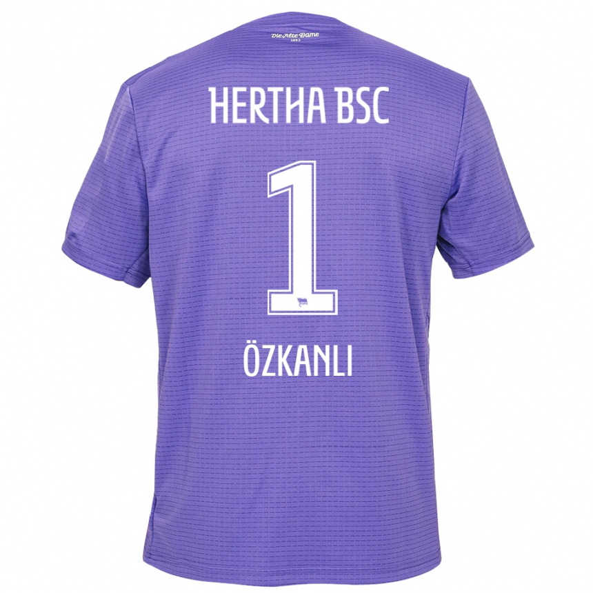 ילדים כדורגל Burak Özkanli #1 סגול לבן חולצת שוער 2025/26