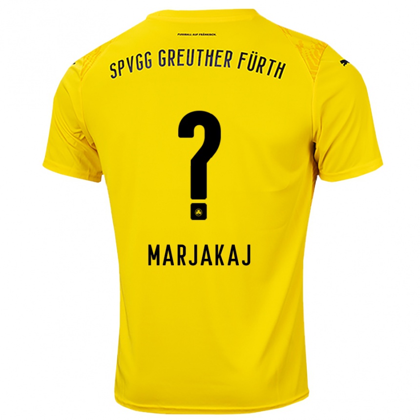 ילדים כדורגל Sabina Marjakaj #0 צהוב שחור חולצת שוער 2025/26