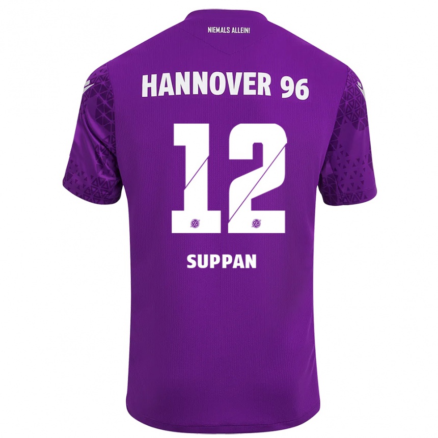 ילדים כדורגל יאניק סופאן #12 סגול לבן חולצת שוער 2025/26