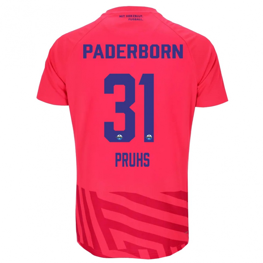 ילדים כדורגל פלוריאן פרוס #31 אדום שחור חולצת שוער 2025/26