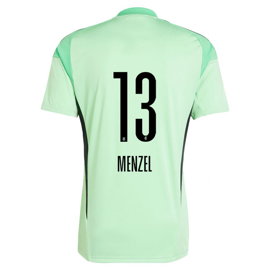 ילדים כדורגל פיליפ מנזל #13 ירוק בהיר שחור חולצת שוער 2025/26