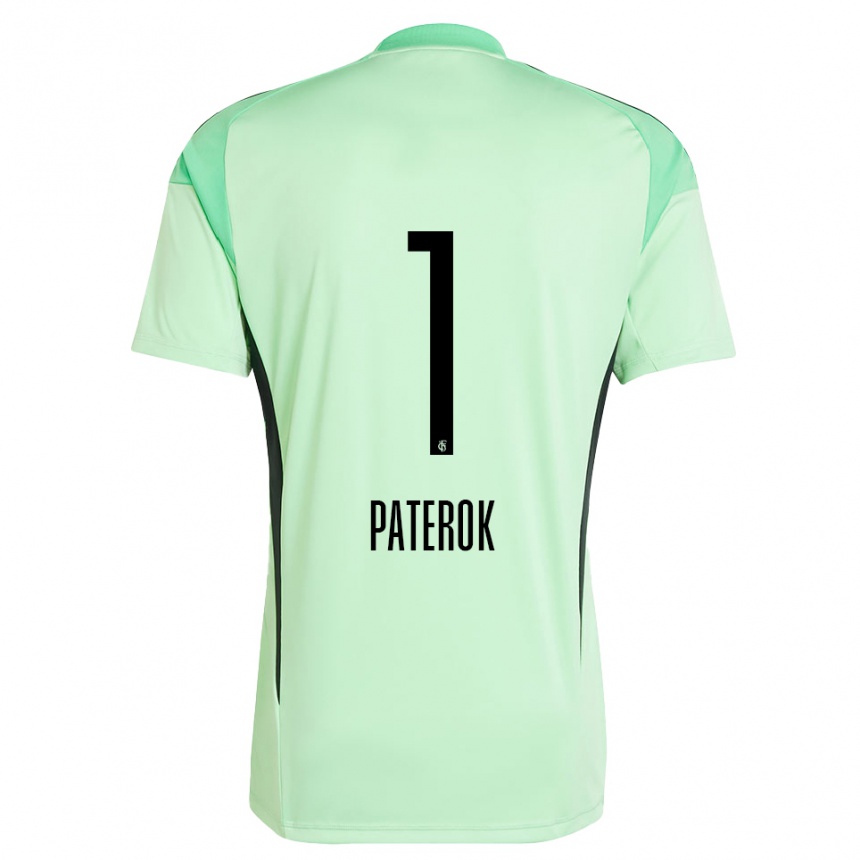 ילדים כדורגל טים פטרוק #1 ירוק בהיר שחור חולצת שוער 2025/26