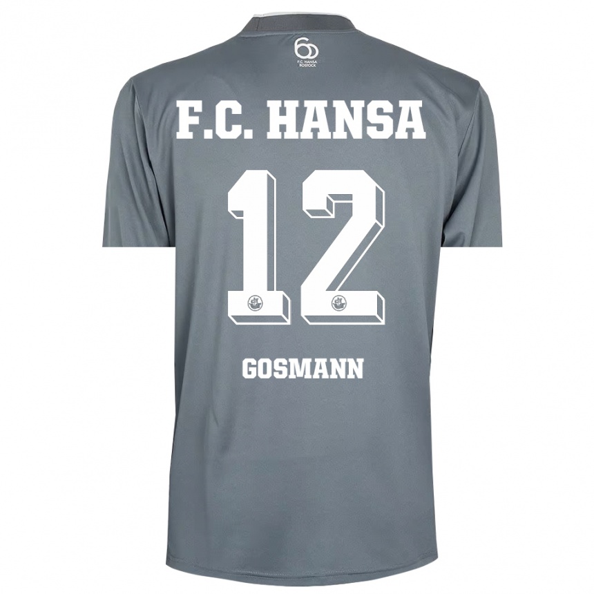 ילדים כדורגל Hermann Gosmann #12 אפור בהיר לבן חולצת שוער 2025/26