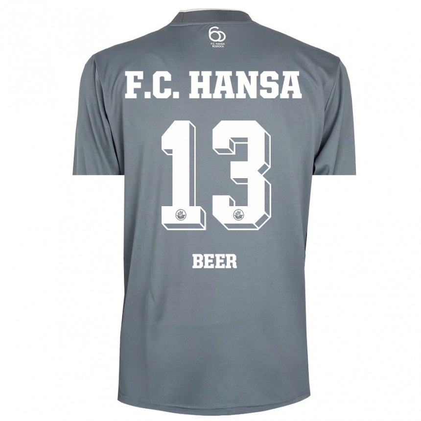 ילדים כדורגל דריאן בר #13 אפור בהיר לבן חולצת שוער 2025/26