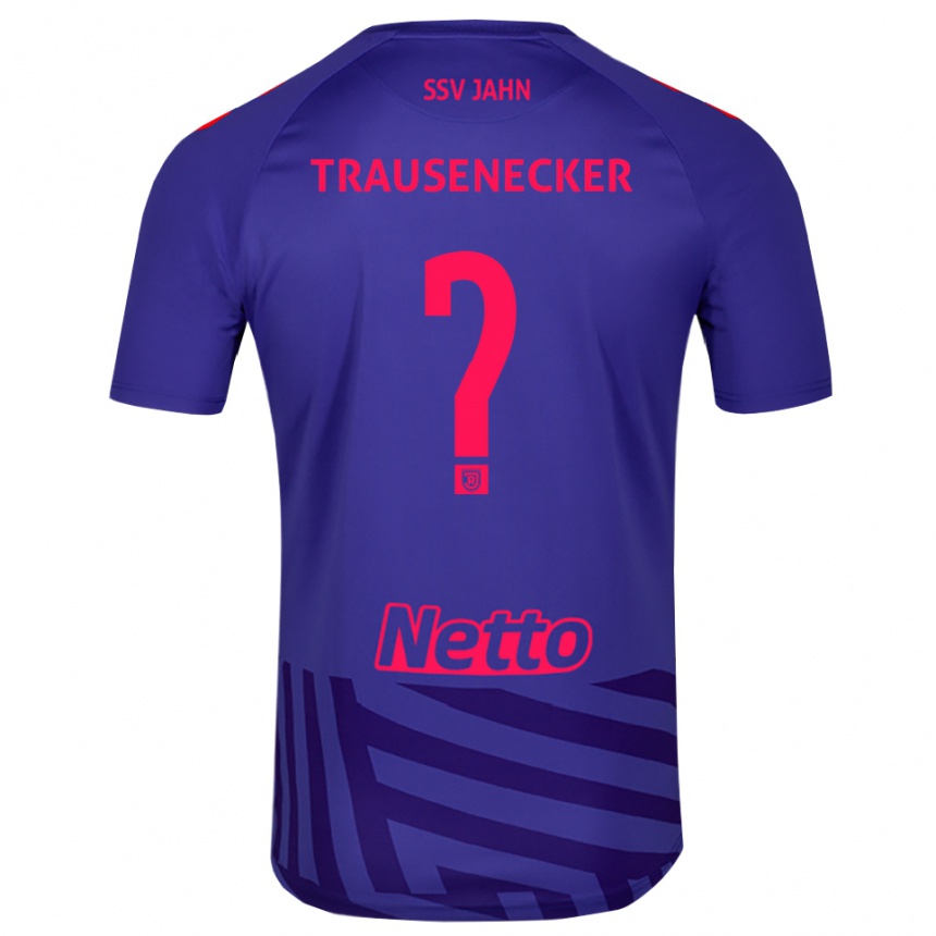 ילדים כדורגל Bastian Trausenecker #0 כחול רויאל אדום חולצת שוער 2025/26