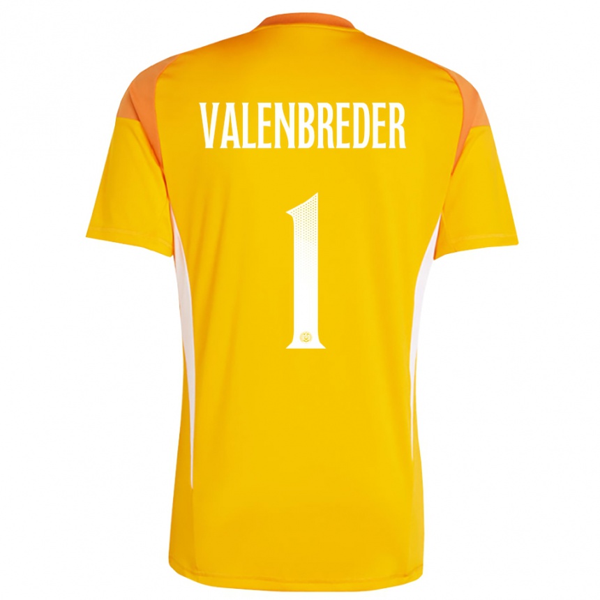 ילדים כדורגל Frederik Valenbreder #1 כתום לבן חולצת שוער 2025/26