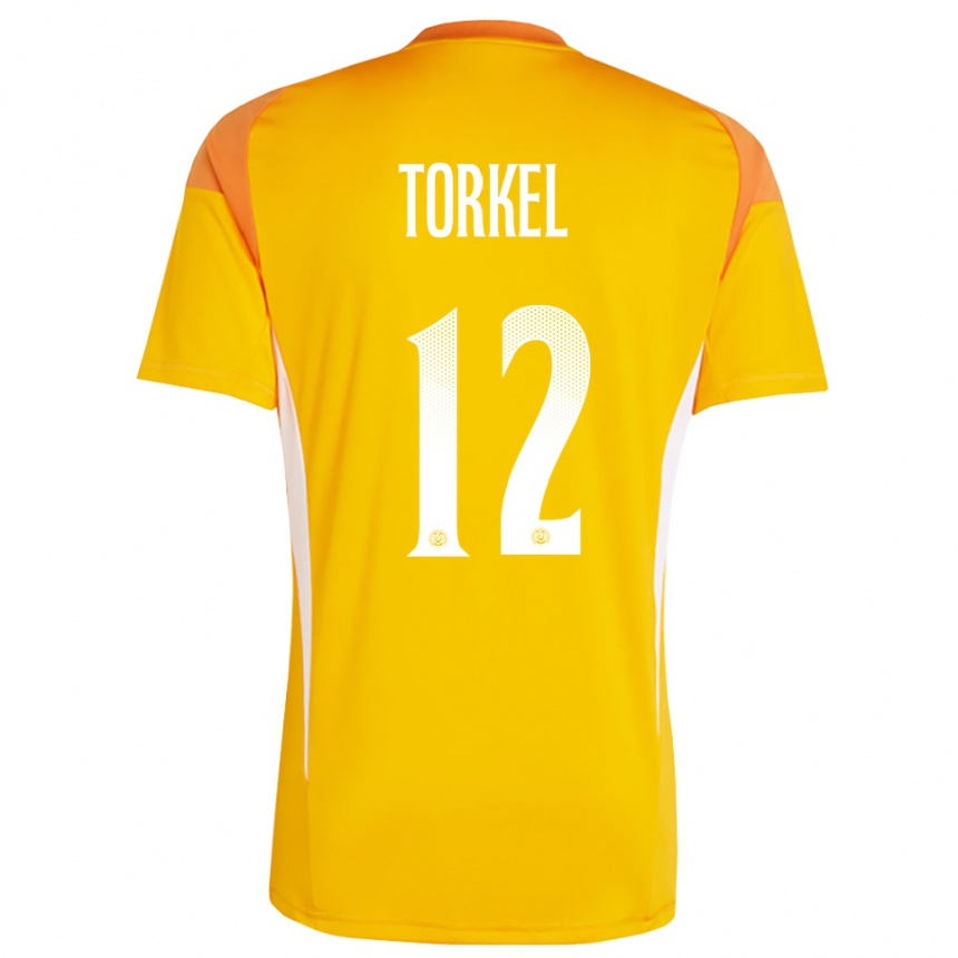 ילדים כדורגל הנרי טורקל #12 כתום לבן חולצת שוער 2025/26