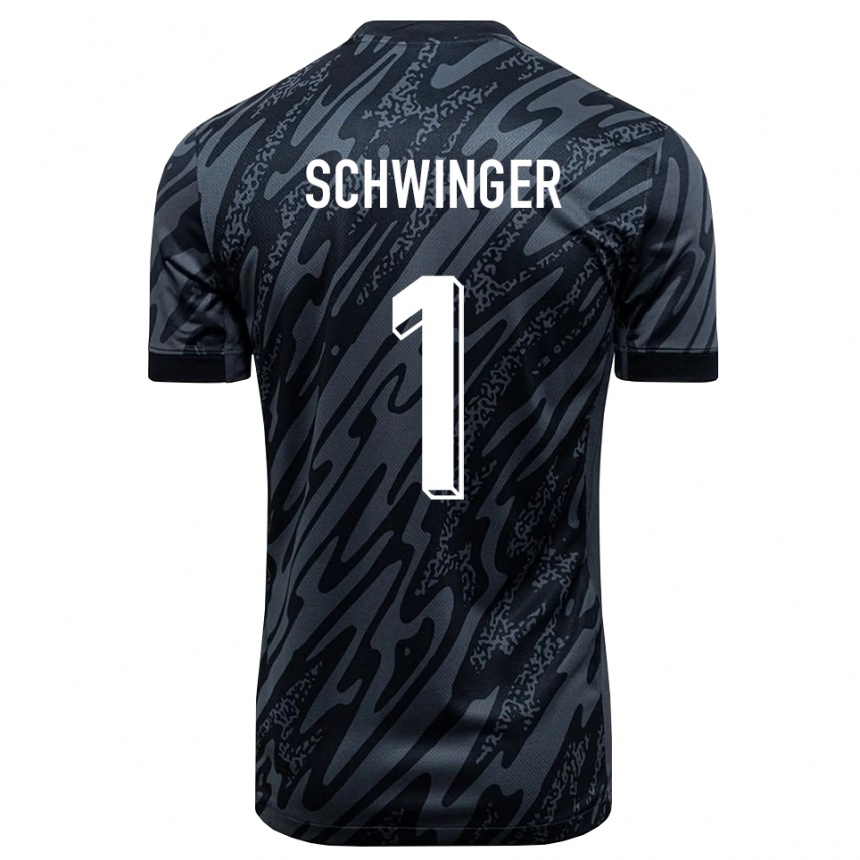 ילדים כדורגל Holm Schwinger #1 שחור אפור חולצת שוער 2025/26