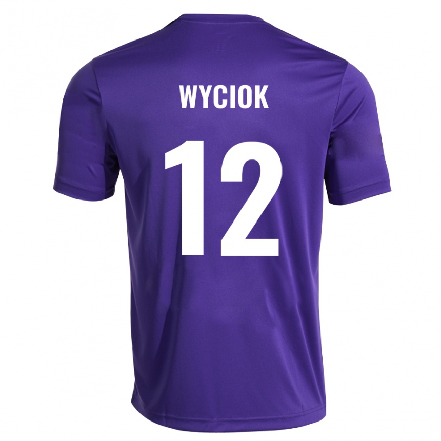 ילדים כדורגל David Wyciok #12 סגול לבן חולצת שוער 2025/26