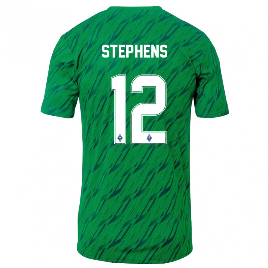 ילדים כדורגל Kaden Stephens #12 ירוק לבן חולצת שוער 2025/26