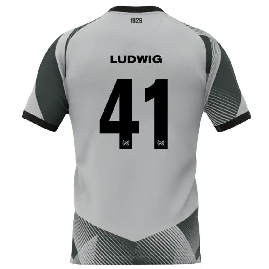 ילדים כדורגל פין לודוויג #41 אפור בהיר לבן חולצת שוער 2025/26