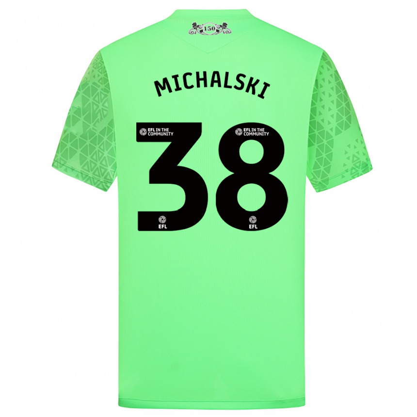 ילדים כדורגל ניקולס ג׳ייק מיכאלסקי #38 ירוק ניאון חולצת שוער 2025/26