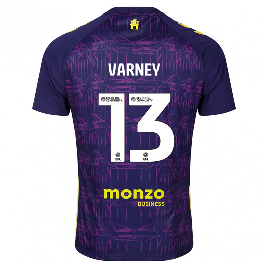 ילדים כדורגל Oscar Varney #13 סגול צהוב חולצת שוער 2025/26