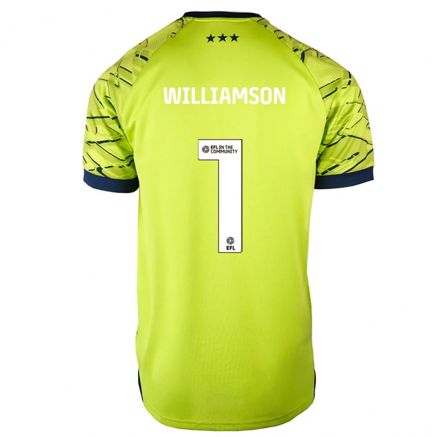 ילדים כדורגל וודי וויליאמסון #1 ירוק צהוב חולצת שוער 2025/26