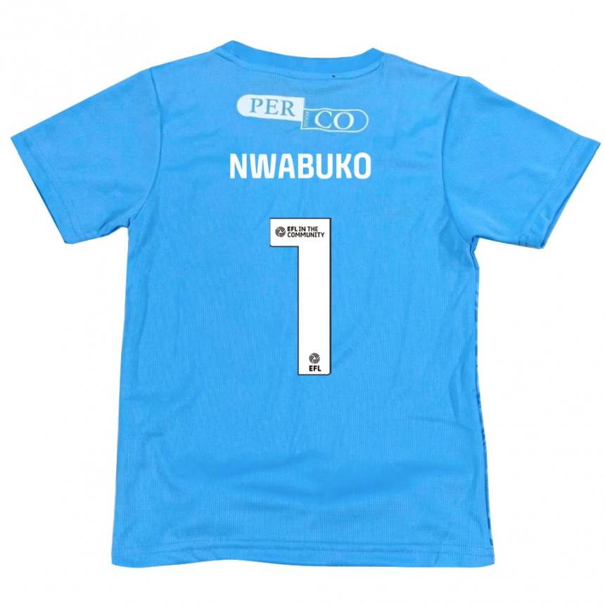 ילדים כדורגל Sam Nwabuko #1 כחול לבן חולצת שוער 2025/26