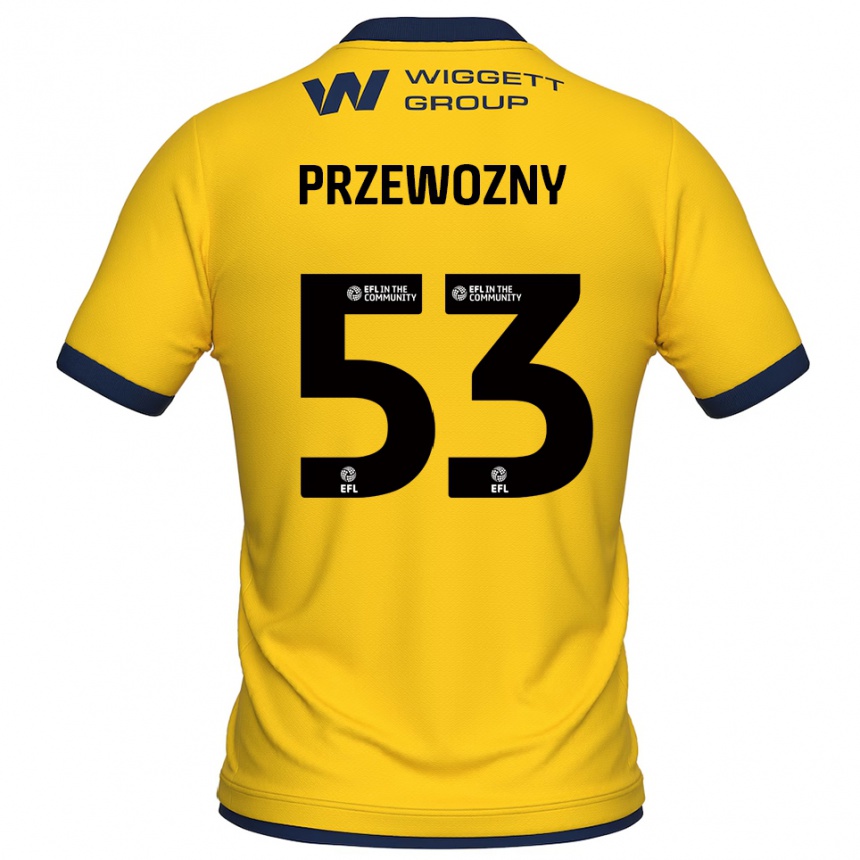 ילדים כדורגל ג׳אקוב פרזבוז׳ני #53 צהוב שחור חולצת שוער 2025/26