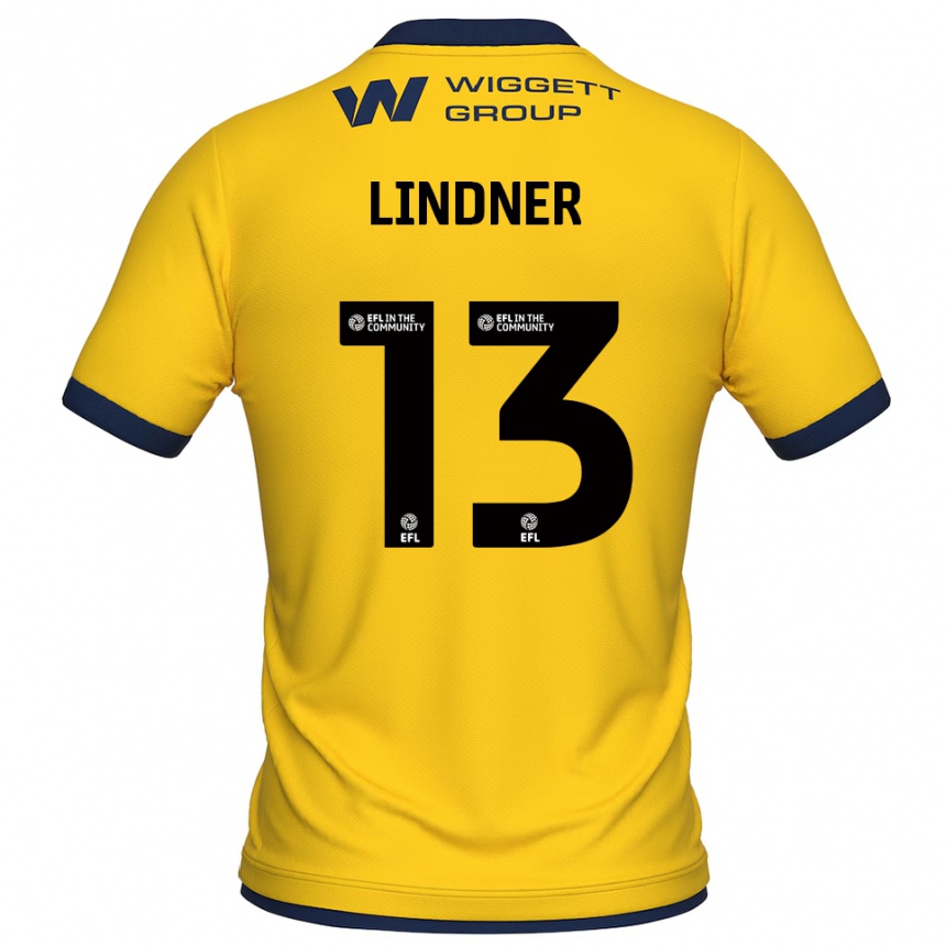 ילדים כדורגל קספר לינדנר #13 צהוב שחור חולצת שוער 2025/26