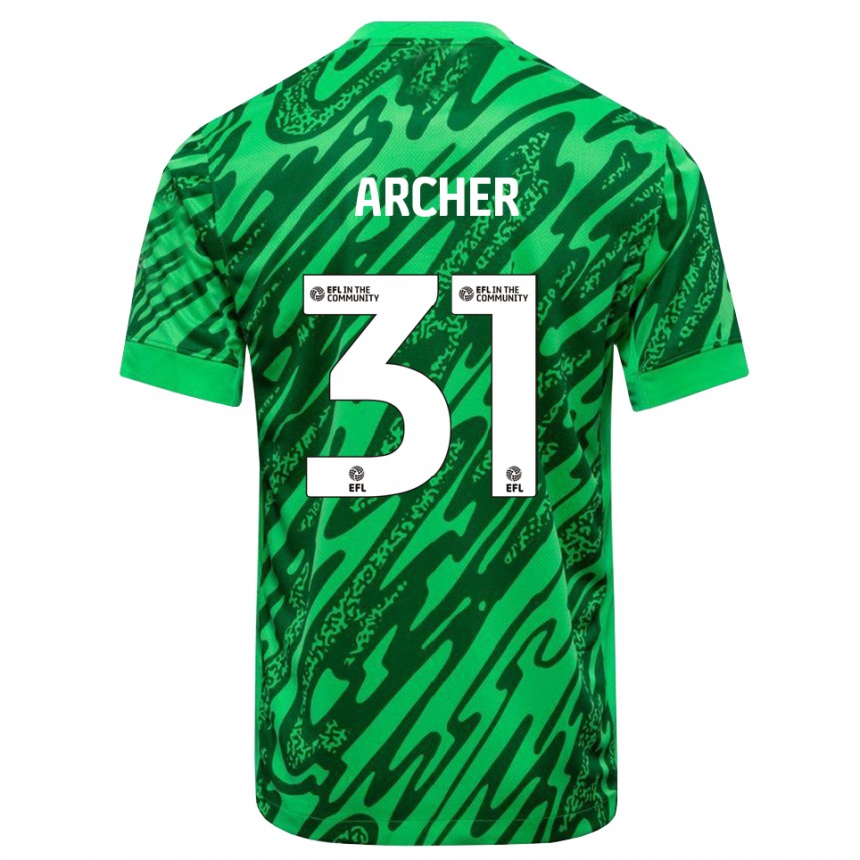 ילדים כדורגל ג'ורדן ארצ'ר #31 ירוק יער חולצת שוער 2025/26