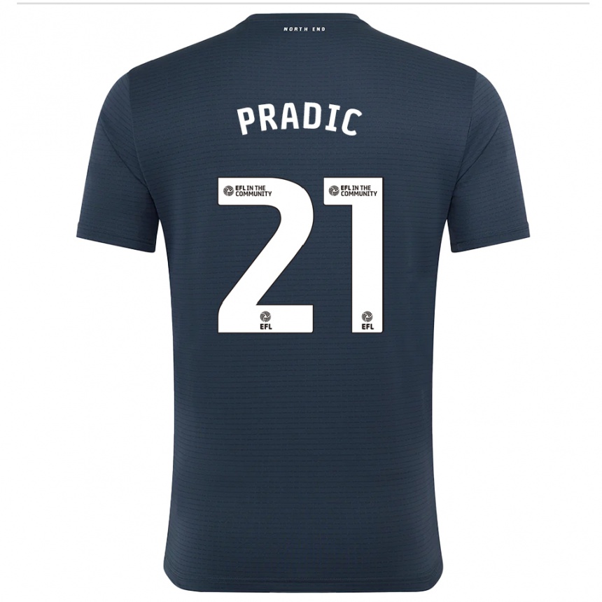 ילדים כדורגל ג'יימס פראדיץ' #21 שחור לבן חולצת שוער 2025/26