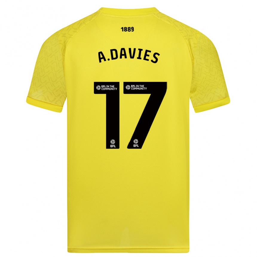 ילדים כדורגל אדם דייוויס #17 שחור צהוב חולצת שוער 2025/26