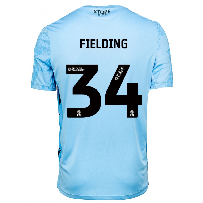 ילדים כדורגל פרנק פילדינג #34 תכלת שחור חולצת שוער 2025/26