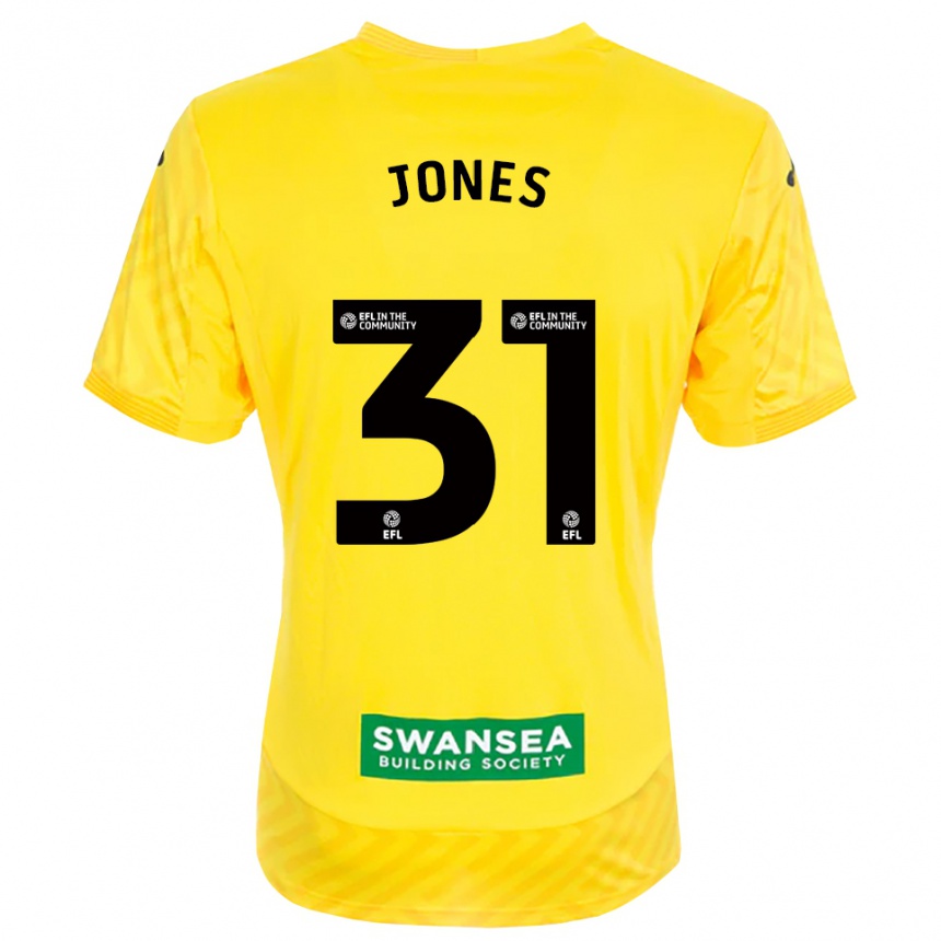 ילדים כדורגל Verity Jones #31 צהוב שחור חולצת שוער 2025/26