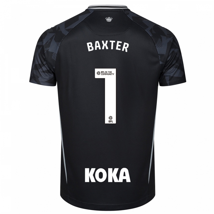 ילדים כדורגל ניית'ן בקסטר #1 כחול שחור חולצת שוער 2025/26