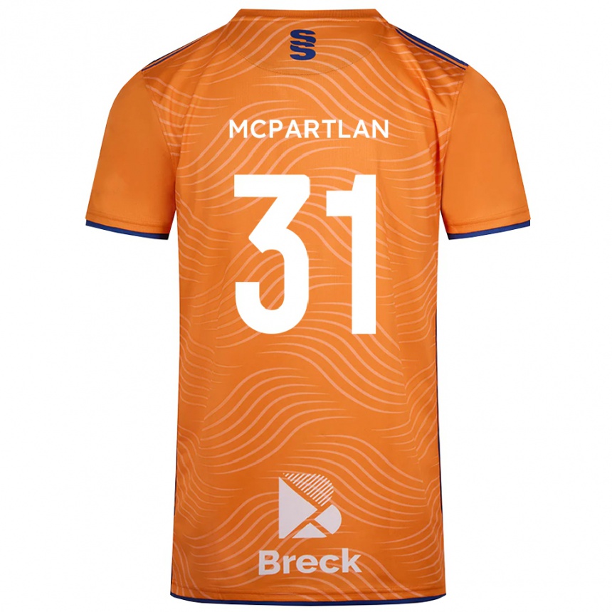 ילדים כדורגל Cian McPartlan #31 שחור כתום חולצת שוער 2025/26