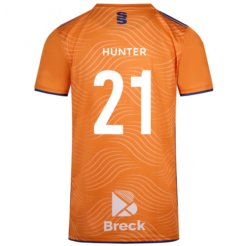 ילדים כדורגל Megan Hunter #21 שחור כתום חולצת שוער 2025/26