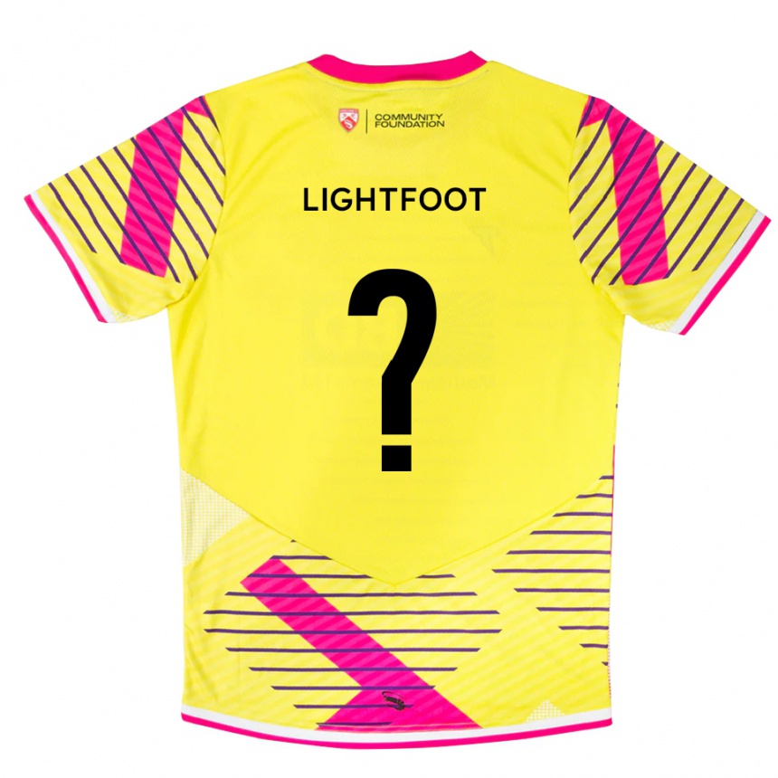 ילדים כדורגל Erin Lightfoot #0 ורוד צהוב חולצת שוער 2025/26