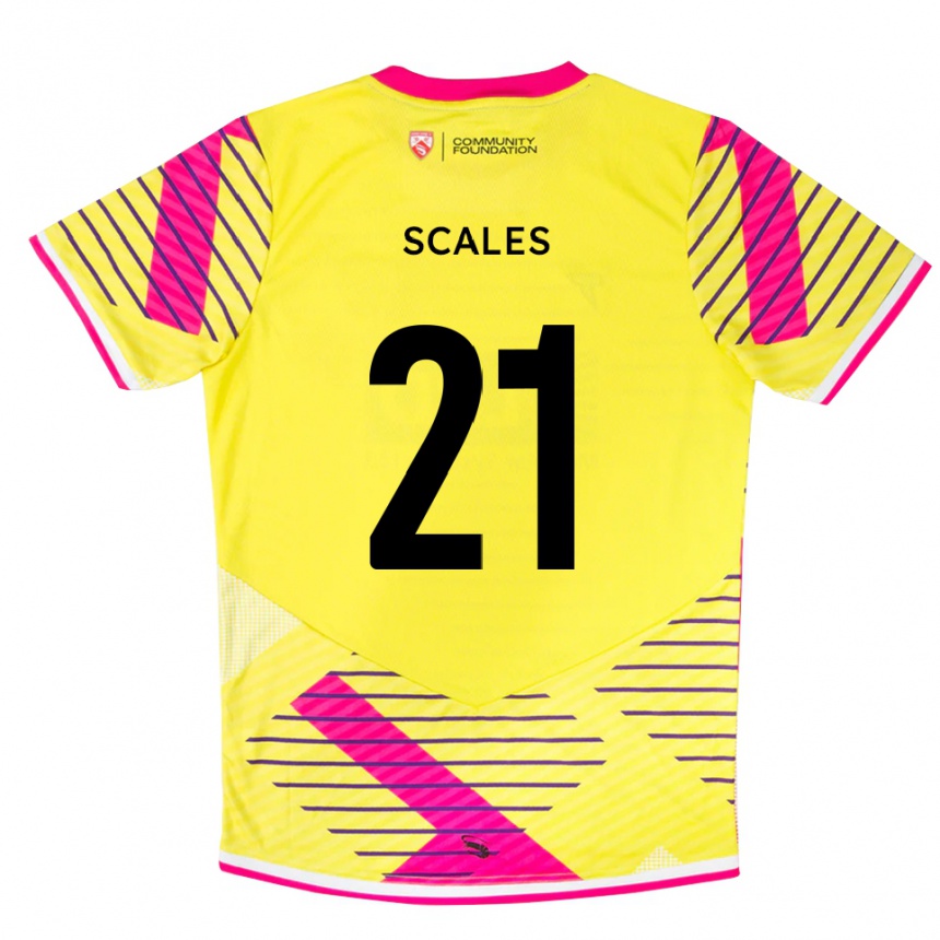 ילדים כדורגל אלפי מארלו סקיילס #21 ורוד צהוב חולצת שוער 2025/26