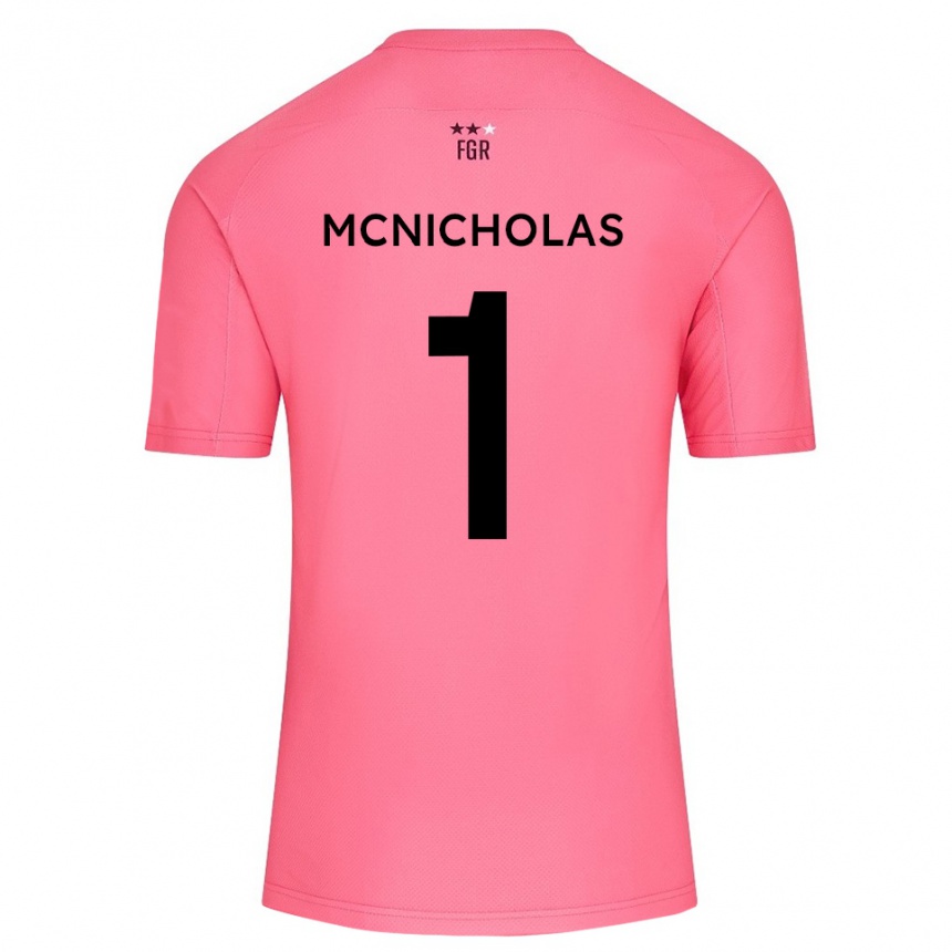 ילדים כדורגל לוק מקניקולס #1 ורוד פריחת הדובדבן חולצת שוער 2025/26